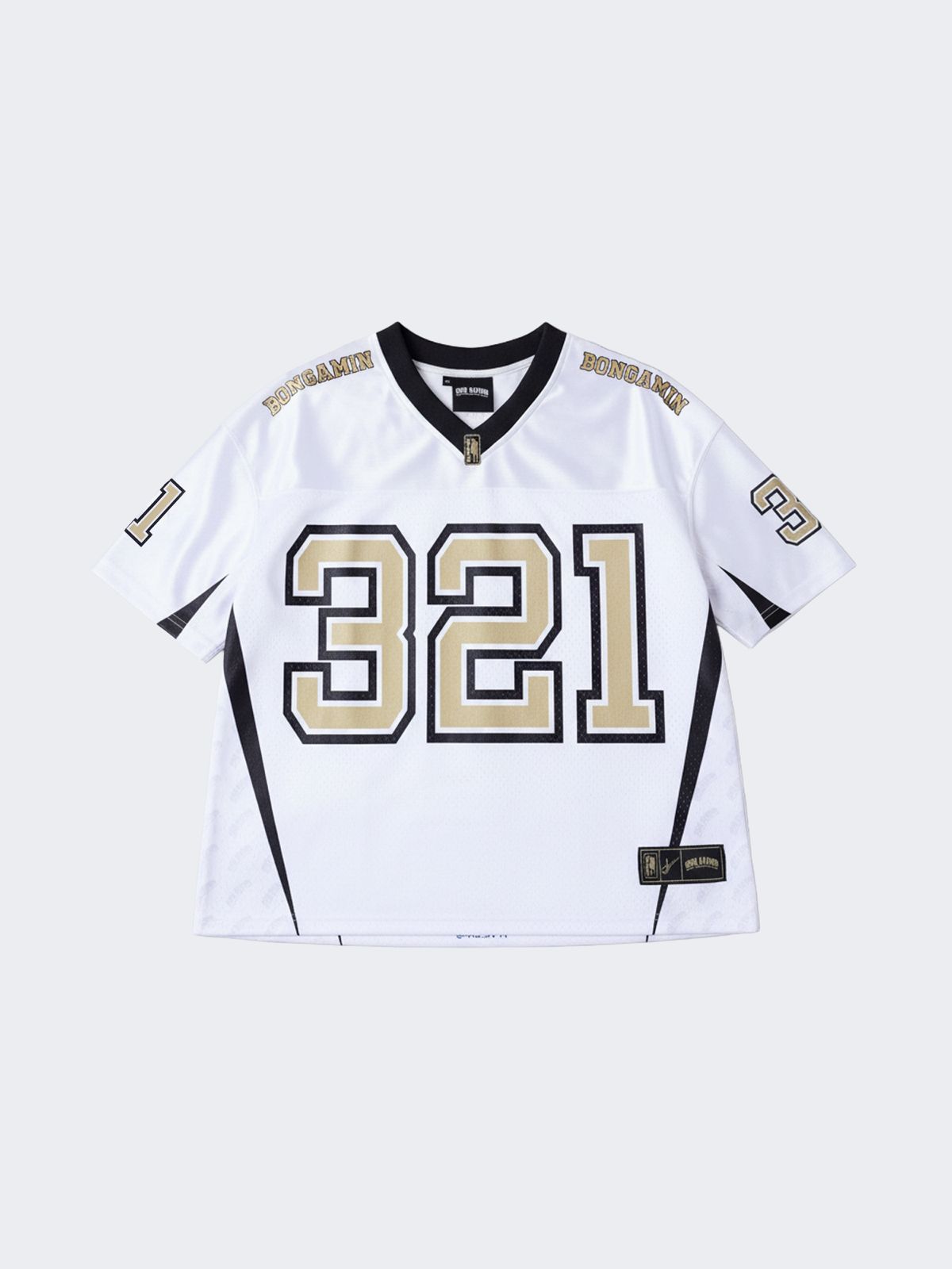 Jersey US — BONGAMIN 321 (White & Gold)