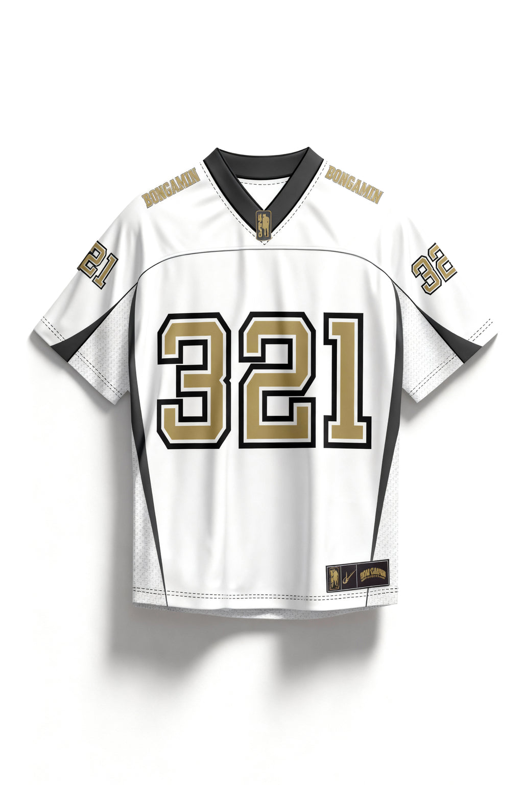 Jersey US — BONGAMIN 321 (White & Gold)